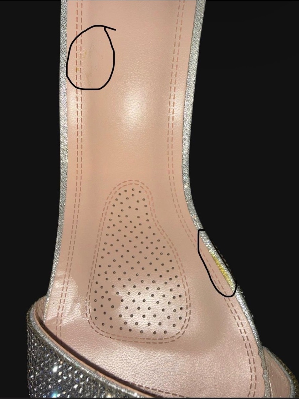 Windsor Silver Rhinestone Heels - Picture 6 of 8